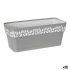 Jardinieră cu auto-udare Stefanplast Cloe Alb Gri Plastic 13,3 x 12,3 x 29,3 cm (12 Unități)