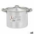 Oală cu capac Kinvara 100031 Argintiu Aluminiu 23,5 x 15 x 18 cm (6 Unități)