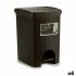 Coș de gunoi pentru hârtie cu pedală Stefanplast Elegance Maro Plastic 20 L (6 Unități)
