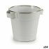 Ghiveci Ibergarden A60354-D Alb Argintiu Zinc Cub 19,5 x 14,5 x 16,5 cm (24 Unități)