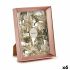 Ramă Foto 15 x 3,3 x 20 cm Roz Cupru Plastic Sticlă (6 Unități)