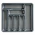 Organizator pentru tacâmuri Kinvara 041188 Gri Plastic 39 x 5 x 42,5 cm (15 Unități)