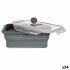 Cutie de prânz dreptunghiulară cu capac Kinvara CH19130-2 Gri Silicon 800 ml 12,5 x 3 x 18,5 cm (24 Unități)