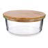Cutie rotundă pentru prânz cu capac Vivalto LHB-HR-620F Bambus 15 x 6,5 x 15 cm (12 Unități)