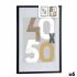 Ramă foto de Perete Negru Plastic Lemn MDF 52,5 x 2,5 x 72,5 cm (6 Unități)