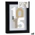 Ramă Foto 16 x 21 x 2,5 cm Negru Sticlă Lemn MDF (6 Unități)