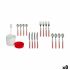 Set de Tacâmuri Kinvara HQ233H10 Roșu Oțel inoxidabil (8 Unități)
