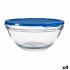 Cutie rotundă pentru prânz cu capac Pasabahce Chefs Albastru 2,5 L 23,7 x 10,1 x 23,7 cm (4 Unități)