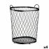 Coș Negru Metal 40 L 31 x 54,7 x 46,5 cm (4 Unități)