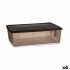 Cutie de depozitare cu capac Stefanplast Elegance Maro Plastic 30 L 38,5 x 17 x 59,5 cm (6 Unități)
