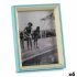 Ramă Foto Geam Albastru Alb 3 x 20 x 15 cm Lemn MDF (6 Unități)