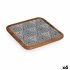 Decorațiune pentru Centrul Mesei Alb Maro Negru Etnic 25 x 25 cm (6 Unități)