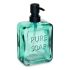 Dozator de Săpun Berilo Pure Soap Verde Geam 570 ml 10 x 18 x 6 cm (6 Unități)