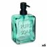 Dozator de Săpun Berilo Pure Soap Verde Geam 570 ml 10 x 18 x 6 cm (6 Unități)