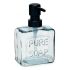 Dozator de Săpun Pure Soap 250 ml Geam Negru Plastic (12 Unități)