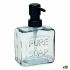 Dozator de Săpun Pure Soap 250 ml Geam Negru Plastic (12 Unități)