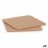Set de covorașe de masă Kinvara KT166139S Natural Plută 18 x 0,5 x 18 cm Suport Protecție pentru Masă (12 Unități)