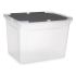 Cutie de depozitare cu capac Kipit 87953 Transparent Antracit Plastic 48 L (6 Unități)