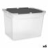 Cutie de depozitare cu capac Kipit 87953 Transparent Antracit Plastic 48 L (6 Unități)