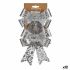 Fundă Ornament de Crăciun Cu imprimeuri Argintiu PVC 15 x 4 x 16 cm (12 Unități)