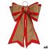 Fundă Ornament de Crăciun 40 x 60 cm Roșu Auriu* PVC (6 Unități)