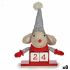 Figură Decorativă Mouse Calendar Roșu Gri Lemn 20 x 11 x 20 cm (8 Unități)