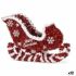 Figură Decorativă Sanie Beteală Alb Roșu polipropilenă PET 32,5 x 23 x 12 cm (12 Unități)