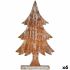 Figură Decorativă Pom de Crăciun Argintiu Lemn 5 x 49,5 x 26 cm (6 Unități)