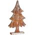 Figură Decorativă Pom de Crăciun Argintiu Lemn 5 x 49,5 x 26 cm (6 Unități)