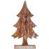 Figură Decorativă Pom de Crăciun Argintiu Lemn 5 x 39 x 21 cm (6 Unități)