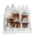 Figură Decorativă Lumină Oraș Alb Maro Lemn 44 x 44,7 x 6 cm (4 Unități)