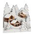 Figură Decorativă Lumină Oraș Alb Maro Lemn 44 x 48 x 7,5 cm (4 Unități)