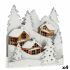 Figură Decorativă Lumină Oraș Alb Maro Lemn 44 x 48 x 7,5 cm (4 Unități)