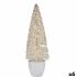 Figură Decorativă Pom de Crăciun Alb Plastic 10 x 33 x 10 cm (6 Unități)