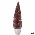 Figură Decorativă Pom de Crăciun Roz Plastic 10 x 38 x 10 cm (6 Unități)