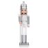 Figură Decorativă Spărgător de nuci Alb Argintiu Plastic 13,2 x 59,5 x 11,5 cm (4 Unități)