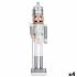 Figură Decorativă Spărgător de nuci Alb Argintiu Plastic 13,2 x 59,5 x 11,5 cm (4 Unități)