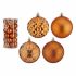 Set de globuri de Crăciun 8 cm Portocaliu PVC (4 Unități)