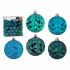 Set de globuri de Crăciun Turquoise 7 cm (4 Unități)
