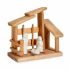 Scena Nașterii de Crăciun Alb Natural Lemn Ceramică 18 x 17 x 8 cm (2 Unități)