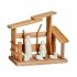 Scena Nașterii de Crăciun Alb Natural Lemn Ceramică 10 x 21 x 25 cm (2 Unități)