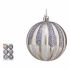 Set de globuri de Crăciun 10 cm Argintiu PVC (6 Unități)