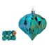 Set de globuri de Crăciun Diamant Albastru Plastic 8 x 9 x 8 cm (12 Unități)