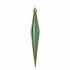 Set ornamente de Crăciun Alungit Verde Auriu* 3 x 8,5 x 19 cm (12 Unități)