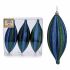 Set ornamente de Crăciun Alungit Albastru Verde PVC 8,5 x 3,5 x 19 cm (12 Unități)