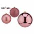 Set de globuri de Crăciun Roz PVC 10 cm (12 Unități)