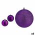 Set de globuri de Crăciun Mov PVC Ø 12 cm (6 Unități)