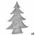 Figură Decorativă Pom de Crăciun Metal Argintiu 12 x 59,5 x 48,5 cm (3 Unități)