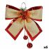 Fundă Ornament de Crăciun Roșu Auriu* Plastic 33 x 9 x 33 cm (6 Unități)