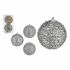 Set de globuri de Crăciun Cu descărcare Ø 10 cm Argintiu PVC (12 Unități)